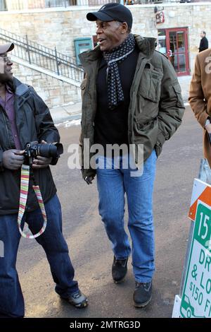 Danny Glover auf der Main Street am 2. Tag von Sundance. Park City, UT. 01/21/2011. Stockfoto