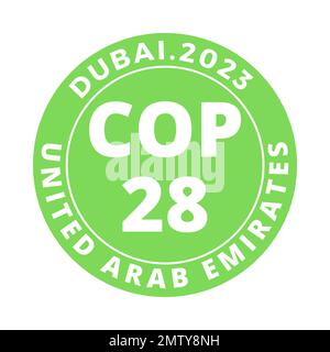 COP 28 in Dubai Symbol für die Vereinigten Arabischen Emirate Stockfoto