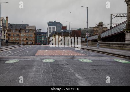 Der Stadtrat von Glasgow führt eine emissionsarme LEZ-Zone ein, die am 1. Juni 2023 in Kraft tritt Stockfoto