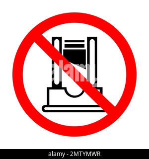 Kein Guillotine-Symbol Stockfoto