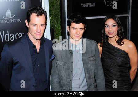 Orlando Bloom, Rosario Dawson und Sebastian Copeland bei der großen Eröffnungsgala des neuen Vdara Hotel and Spa im Stadtzentrum von Las Vegas, NV. 12/1/09. . Stockfoto