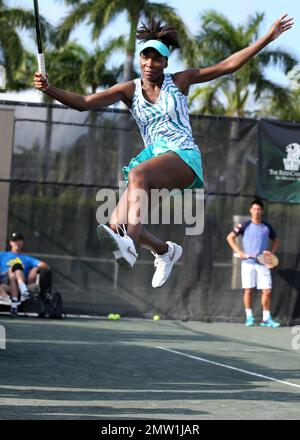 Venus Williams bei der alljährlichen All Star Tennis Charity Event 6. im Ritz-Carlton Key Biscayne in Miami, FL. 24. März 2015. Stockfoto