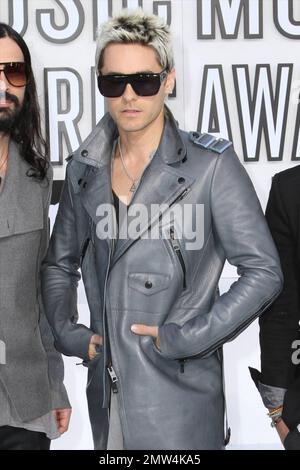 Jared Leto von 30 Sekunden bis zum Mars kommt bei den MTV Video Music Awards 2010 im Nokia Theatre an. Los Angeles, Kalifornien. 09/12/10. Stockfoto