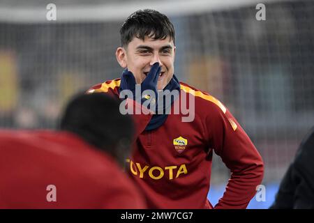 Rom, Italien. 01. Februar 2023. Paulo Dybala von AS Roma während des Fußballspiels Serie A zwischen AS Roma und AS Roma gegen US Cremonese im Olimpico-Stadion in Rom (Italien), 1. Februar 2023. Foto Andrea Staccioli/Insidefoto Credit: Insidefoto di andrea staccioli/Alamy Live News Stockfoto