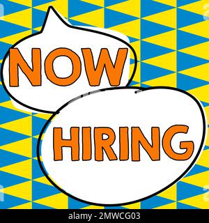 Schreiben mit Text „Aktuelle Einstellung“. Internet-Konzept Mitarbeiter Suchen Mitarbeiter Rekrutierung Heute Stellenangebot Stockfoto