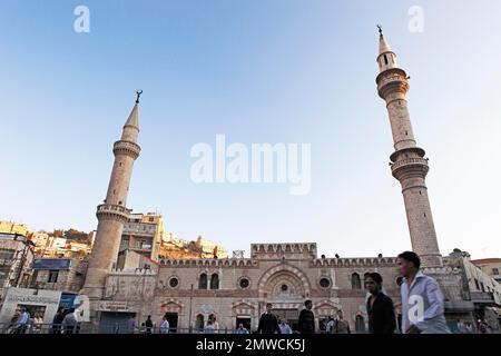 Al-Hussein-Moschee, Amman, Jordanien Stockfoto