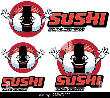 Sushi Restaurant Maskottchen Stock Vektor