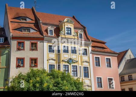 Alte Gebäude, Hauptmarkt, Bautzen, Sachsen, Deutschland Stockfoto