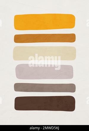 Eine abstrakte Kunst geometrischer Formen mit farbenfrohen Farblinien, Textur, perfekt für die Dekoration. Stockfoto