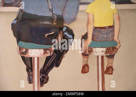 Zugeschnittenes Bild von Norman Rockwell Gemälde namens Runaway, erstellt 1958 für die Zeitschrift Saturday Evening Post Stockfoto