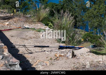 Kletterseil am Känguru Point Stockfoto