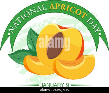National Apricot Day Poster Design Illustration Stock Vektor
