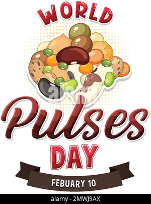 Designabbildung für World Pulses Day Banner Stock Vektor