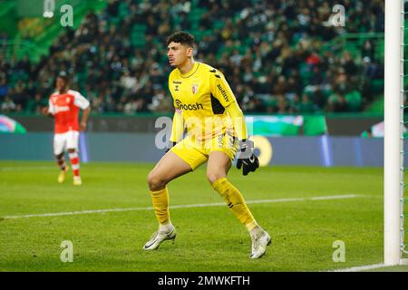 Lissabon, Portugal. 1. Februar 2023. Matheus (Braga) Fußball : Portugal "Liga Portugal bwin" Spiel zwischen Sporting Clube de Portugal 5-0 SC Braga im Estadio Jose Alvalade in Lissabon, Portugal . Kredit: Mutsu Kawamori/AFLO/Alamy Live News Stockfoto