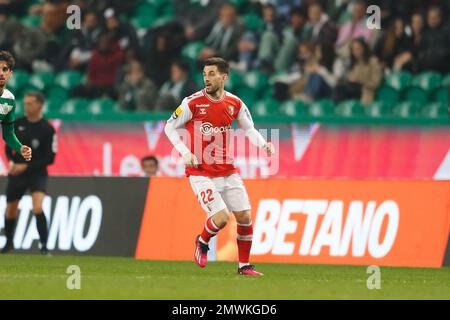 Lissabon, Portugal. 1. Februar 2023. Pizzi (Braga) Fußball : Portugal "Liga Portugal bwin" Spiel zwischen Sporting Clube de Portugal 5-0 SC Braga im Estadio Jose Alvalade in Lissabon, Portugal . Kredit: Mutsu Kawamori/AFLO/Alamy Live News Stockfoto