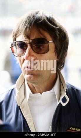 Bernie Ecclestone von Brabham beim belgischen Grand Prix 1982 in Zolder Stockfoto