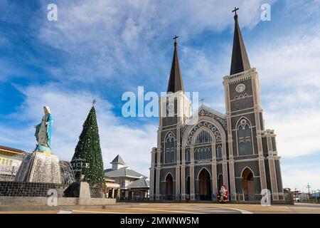 Ein Blick auf die Kathedrale der unbefleckten Empfängnis in Chanthaburi, Thailand Stockfoto