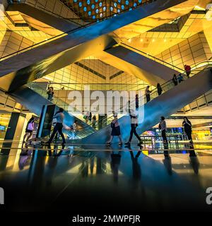 Innenansicht des Suntec Singapore Convention and Exhibition Centre. Stockfoto