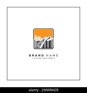 AP handgeschriebenes Signature-Logo – Vektorlogo-Vorlage für Beauty-, Mode- und Fotobranche Stock Vektor