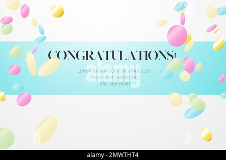 Lustige Ereignisvorlage für Konfetti-Vektorrahmen-Illustration Stock Vektor