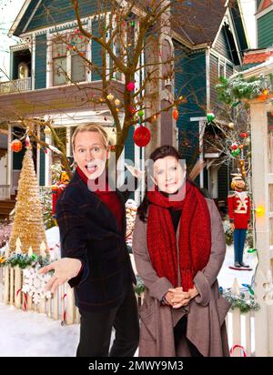 CARSON KRESSLEY UND CARRIE FISHER IN IT'S CHRISTMAS, CAROL! (2012), Regie Michael SCOTT. Kredit: DER SENDER/das Album VON HALLMARK Stockfoto