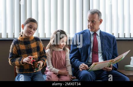 Ein Mann namens Otto Christiana Montoya, Alessandra Perez und Tom Hanks Stockfoto