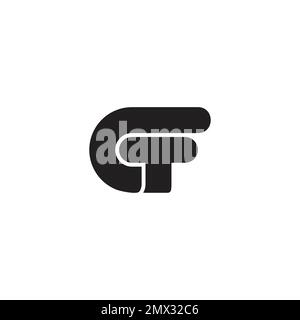 Buchstabe CT einfach geometrische Logo Vektor Stock Vektor