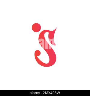 Das JS People Logo ist für das ursprüngliche Design geeignet Stock Vektor