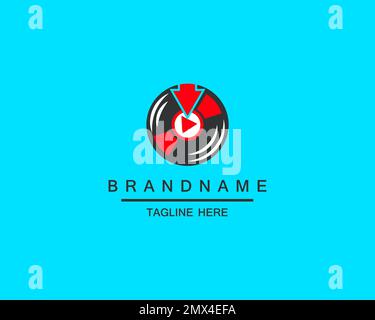 Diskette mit Pfeilsymbol oder Logo zum Herunterladen. Das Diskettenkonzept. Auf Diskette speichern, Vektordarstellung. Stock Vektor