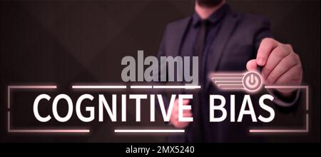 Konzeptionelle Bildunterschrift kognitive Vorurteile. Der Begriff der psychologischen Behandlung psychischer Störungen Stockfoto