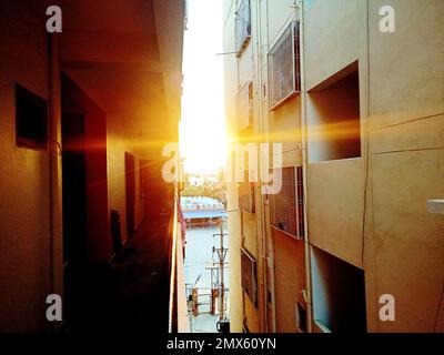 Schönheit der aufgehenden Sonne - Sonnenuntergang Stockfoto