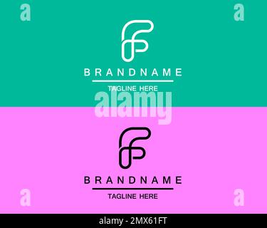 Ursprüngliches F-Logo isoliert auf doppeltem Hintergrund. Verwendbar für Unternehmens- und Branding-Logos. Designvorlage Für Flat Vector-Logos. Stock Vektor