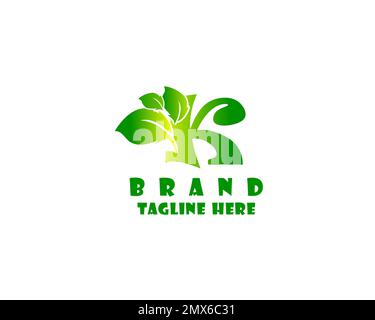 Logo-Design des ersten Buchstaben K. erster Buchstabe K-Blatt. Blattlogo. Naturlogo. Ein einzigartiges, exklusives, elegantes, professionelles, sauberes Einfaches, modernes Logo Stock Vektor