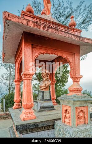 01 11 2007 Vintage Tanhaji Malusare Samadhi, Sinhagad Fort, Pune, Maharashtra, Indien Stockfoto