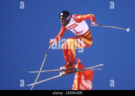 ARCHIVFOTO: Pirmin ZURBRIGGEN wird am 4. Februar 2023 60, Pirmin ZURBRIGGEN, SWI, Skifahrer, Action, Downhill, Ski World Cup 1987 in Crans Montana, Schweiz, ? Stockfoto