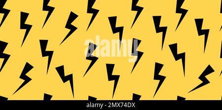 Blitzschlag, nahtloses Muster. Donner-Blitz, elektrischer Blitz. Vektordarstellung Stock Vektor
