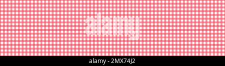 Rotes Picknick-vichy-Muster. Tischdecke für Tisch. Quadratische Textur für Gingham oder Stoff. Vektordarstellung Stock Vektor