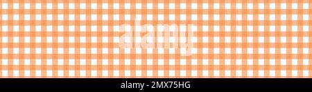 Gingham-gelbes Muster. Vichy Tischdecke für ein Picknick. Quadratische Textur für Stoff. Vektordarstellung Stock Vektor