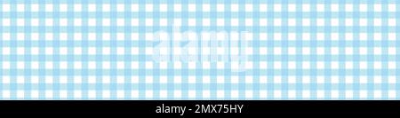 Gingham-blaues Picknick-Muster. Tischdecke für ostertisch. Textur für Karomuster. Vektordarstellung Stock Vektor