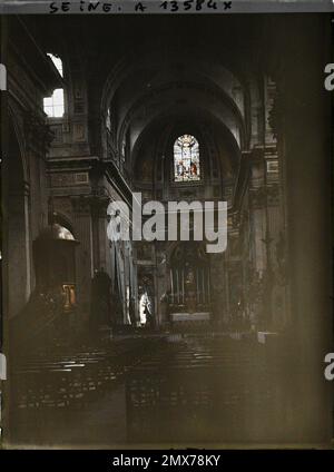 Paris (4. Arr.), Frankreich das Schiff der Kirche St. Louis, Stockfoto