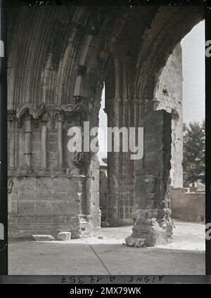 Soissons, Aisne, Frankreich, Kloster der alten Abtei Saint-Jean-des-Vignes, 1917 - Aisne - Fernand Cuville (fotografischer Teil der Armee) - (Mai - Juli) Stockfoto