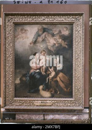 Paris (1. Arr.), Frankreich Louvre Museum: Die Heilige Familie oder die Jungfrau von Sevilla von Bartolomeo Esteban Murillo, Stockfoto