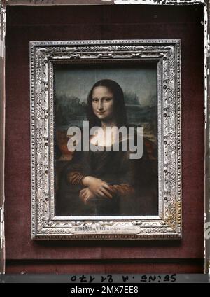 Paris (1. Arr.), Frankreich La Joconde, Léonardo da Vinci, Louvre Museum, Stockfoto