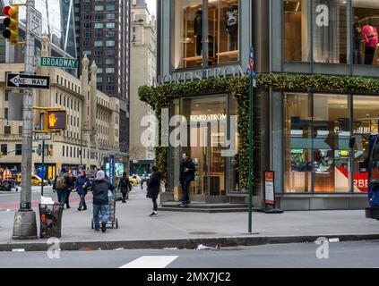 Nordstrom Men's Store in Midtown Manhattan in New York am Samstag, den 21. Januar 2023. (© Richard B. Levine) Stockfoto