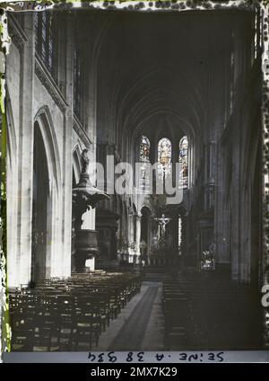 Paris (4. Arr.), Frankreich das Schiff der Kirche Saint-Merri, Stockfoto