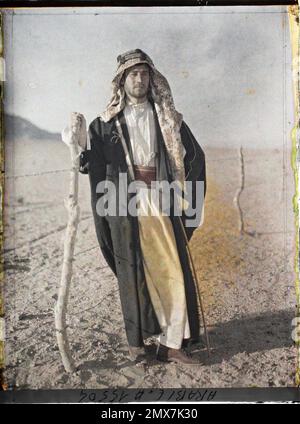 (Französisch - Quweira , Arabie ( Actuelle Jordanie ) Fayz Bey el Azm , un compagnon de l' émir Faycalal). Stockfoto