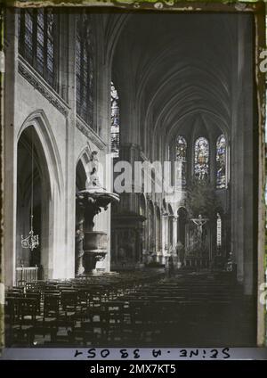 Paris (4. Arr.), Frankreich das Schiff der Kirche Saint-Merri, Stockfoto