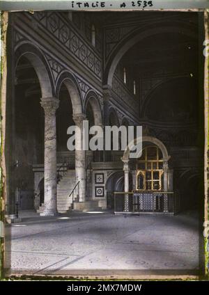 Florenz, Italie Chapelle Du Crucifix San Miniato al Monte , 1913 - Balkan, Italien - Jean Brunhes und Auguste Léon - (September - Oktober 23) Stockfoto