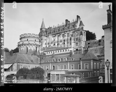 Amboise, Frankreich vom Schloss aus gesehen, 1909 - Zentrum von Frankreich - Auguste Léon - (Juni) Stockfoto