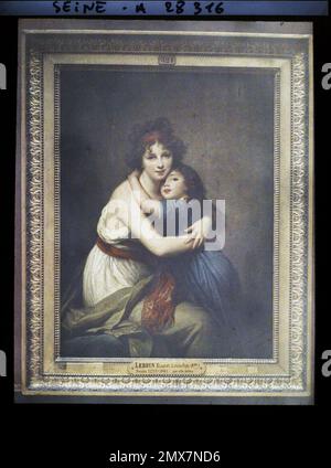 Paris (Ier arr.), Frankreich Madame Vigée-Le Brun und seine Tochter Jeanne-Lucie-Louis, bekannt als Julie, Elisabeth-Louise Vigée-Le Brun, Musée du Louvre, Stockfoto